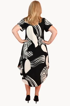 Dresses^Bodacious Abstract Great Harbour Dress Black/cream