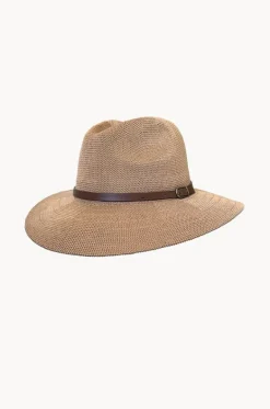 Headwear^Cherry Red Adjustable Knit Leather Band Fedora Coffee