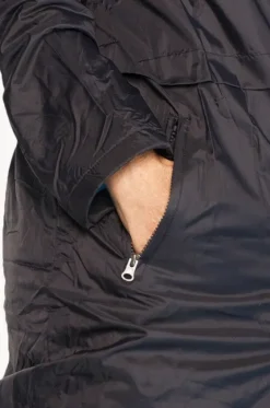 Towel Robes & Ponchos|Towel Robes & Ponchos^Rappco Adult Waterproof Towelling Zip Parka XS-3XL Black/Aqua