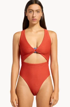 One Pieces^Jets Alessia Plunge One Piece Flame