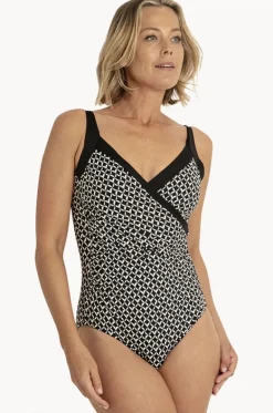 One Pieces^Jantzen Alo Ruched Surplice One Piece BLACK