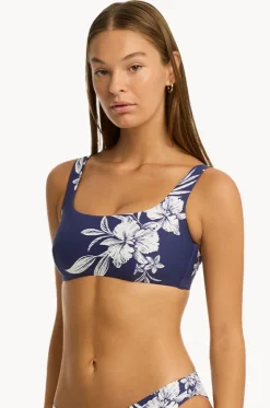 Bikini Tops^Sea Level Aloha Low Square Neck Bra French navy
