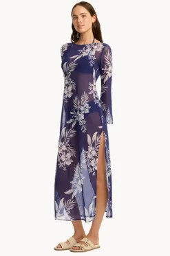 Dresses^Sea Level Aloha Mesh Long Dress French navy