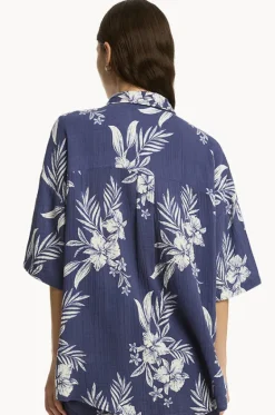Tops^Sea Level Aloha Shirt French navy