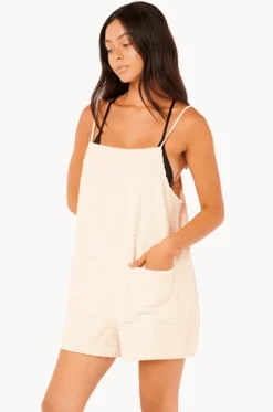 Playsuits^Rip Curl Aloha State Terry Romper Off White