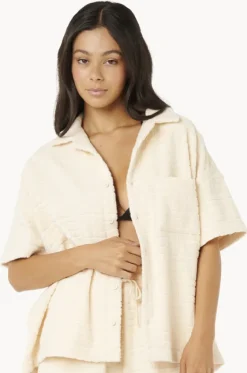 Tops^Rip Curl Aloha State Terry Shirt Off White