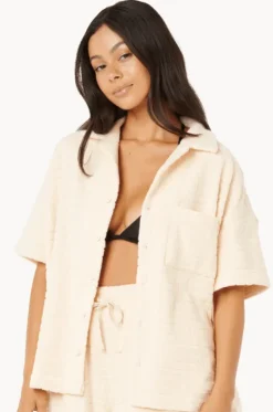 Tops^Rip Curl Aloha State Terry Shirt Off White