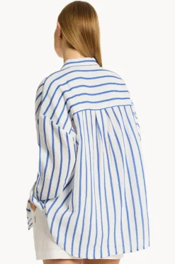 Overswim^Sea Level Amalfi Beach Shirt Amalfi blue