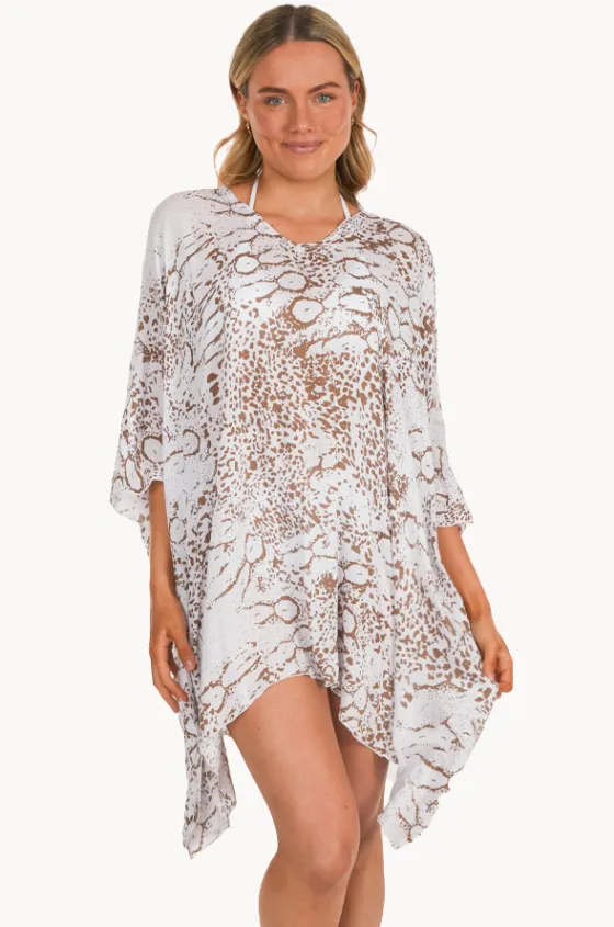 Overswim^Sundrenched Animal Short Tunic Taupe