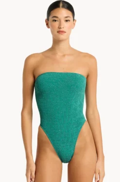One Pieces^Bond-eye Animalia Belt Fane Bandeau One Piece Teal
