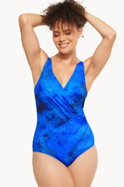 One Pieces^Togs Swimwear Aruba Gathered Cross Over One Piece Dark blue