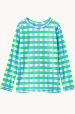 Rashies & Sunsuits^Milky Baby Boys Check Suntop Green/Blue