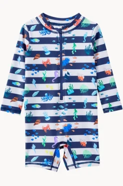 Rashies & Sunsuits^Milky Baby Boys Marine Sunsuit Navy/white
