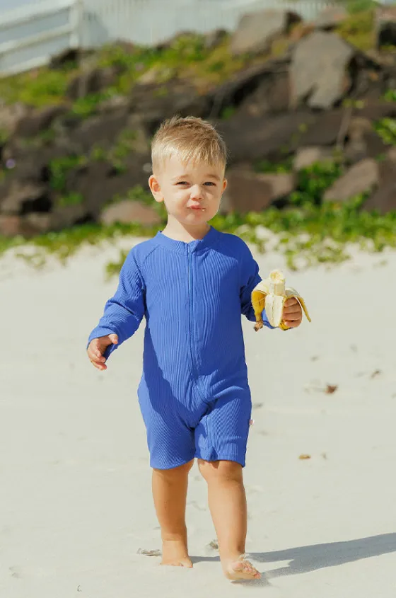 Rashies & Sunsuits|Rashies & Sunsuits^Tini Togs Baby Boys Zip Boyleg Sunsuit Peacock