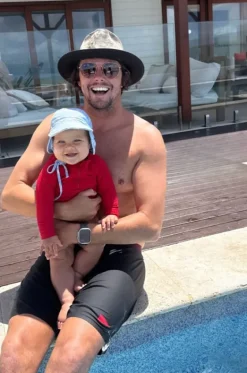 Rashies & Sunsuits|Rashies & Sunsuits^Tini Togs Baby Girls Long Sleeve Zip Sunsuit Chilli red