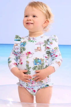 Rashies & Sunsuits^Seafolly Girls Baby Girls Secret Vacay Sunsuit Light blue