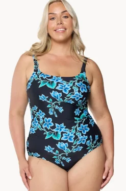 One Pieces^Capriosca Bahamas Blue Tank One Piece Black/blue