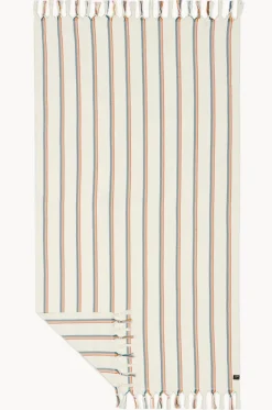 Travel|Towels^Slowtide Baja Stripe Turkish Towel White