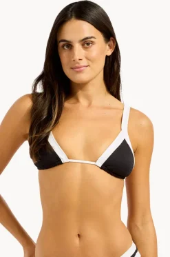 Bikini Tops^Seafolly Bandwave Slide Tri Black