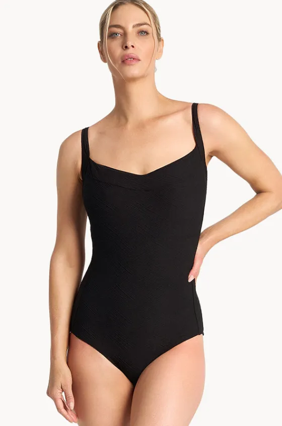 One Pieces^Poolproof Barbados F/G Cup One Piece BLACK