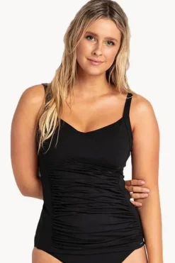 Tankini Tops^Sunseeker Basix DD/E Cup Ruched Tankini Separate BLACK