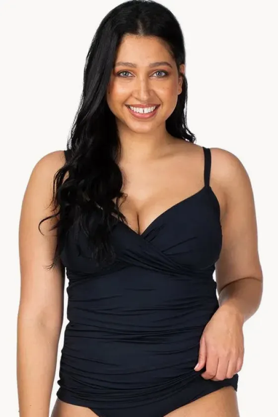 Tankini Tops^Sunseeker Basix Twist Front Tankini Separate Black