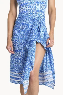 Sarongs^Jantzen Bazaar Ladder Trim Sarong Blue