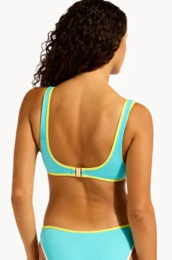 Bikini Tops^Seafolly Beach Bound Ring Front Tank Atoll blue