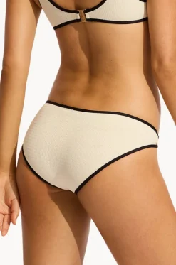 Bottoms^Seafolly Beach Bound Ring Side Hipster Ecru