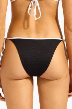 Bottoms^Seafolly Beach Bound Tie Side Rio Pant Black