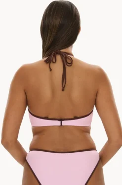 Bikini Tops^Raq Apparel Bind E/F Cup Underwire Halter Floss/choc