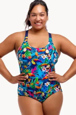 One Pieces^Funkita Birdie Wordie Brace Me Back One Piece Navy/multi