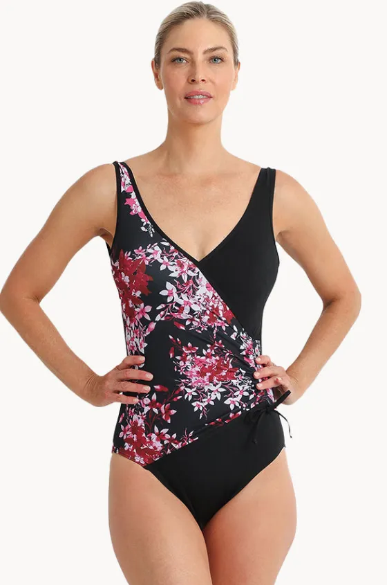 One Pieces^Poolproof Blissful Cross Over One Piece Black