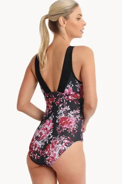 One Pieces^Poolproof Blissful Ruched Scoop Neck One Piece Black