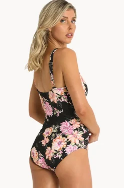 One Pieces^Jantzen Bloom F/G Cup Multi Ruched One Piece BLACK