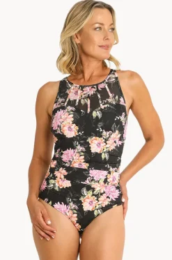 One Pieces^Jantzen Bloom High Neck One Piece BLACK