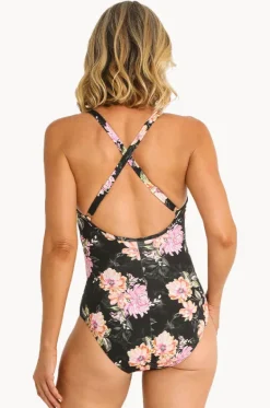 One Pieces^Jantzen Bloom High Neck One Piece BLACK