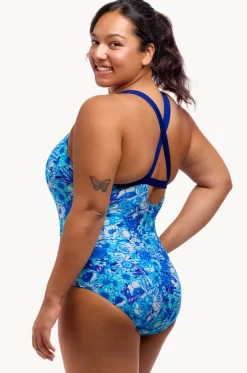 One Pieces^Funkita Bloom Shakalaka Brace Me Back One Piece Blue