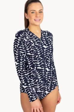 Rashies & Sunsuits^Babes In The Shade Blue Acacia Sunsuit Navy/White