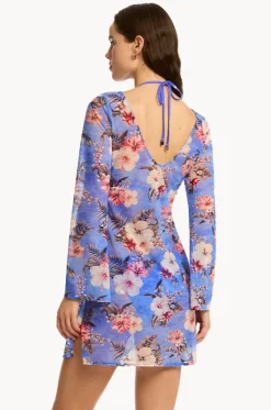 Dresses^Sea Level Blue Hawaii Mesh Short Dress Iris