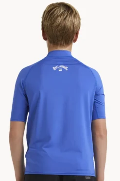 Rashies^Billabong Boys All Day Arch Short Sleeve Suntop Cobalt