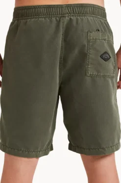 Boardshorts^Billabong Boys All Day Overdye Layback Boardshort Military