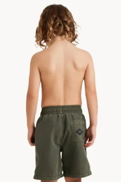 Boardshorts^Billabong Boys All Day Overdye Layback Boardshort Military