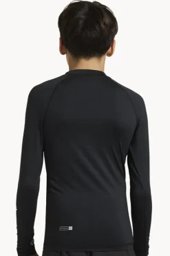 Rashies^Quiksilver Boys All Time Long Sleeve Suntop Black