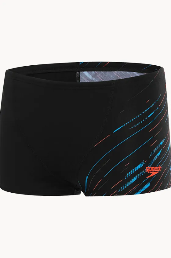 Trunks^Speedo Boys Allover Hyperboom V Cut Aquashort Black/Blue