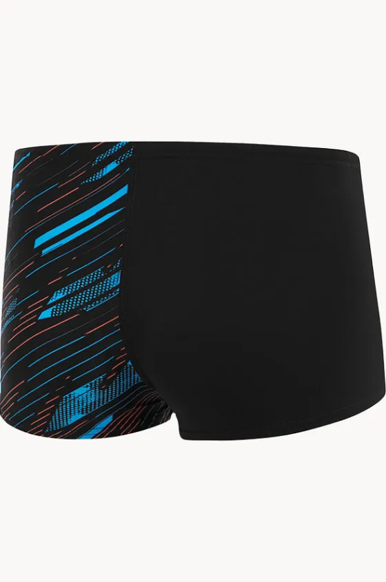 Trunks^Speedo Boys Allover Hyperboom V Cut Aquashort Black/Blue