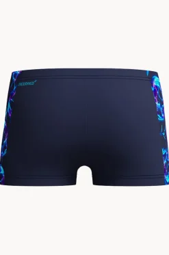 Trunks^Speedo Boys Allover Print Panel Aquashort Peacoat