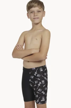 Jammers^Zoggs Boys Aquaray Mid Jammer Black/White