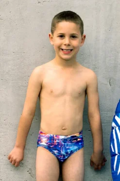 Briefs^Salty Ink Boys Arcade Racer Brief Blue/orange