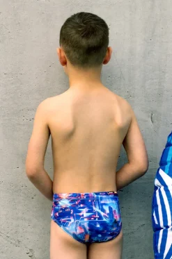 Briefs^Salty Ink Boys Arcade Racer Brief Blue/orange